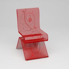 Glass chair 3D Model