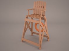 Lifeguard Chair 3D Model
