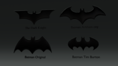 Batman Logos 3D Model