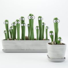 Cactus with eyes 3D Model