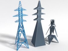 Mast of power lines 3D Model