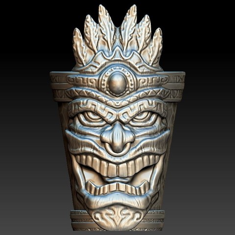 Tiki Shotglass 3D Print Model