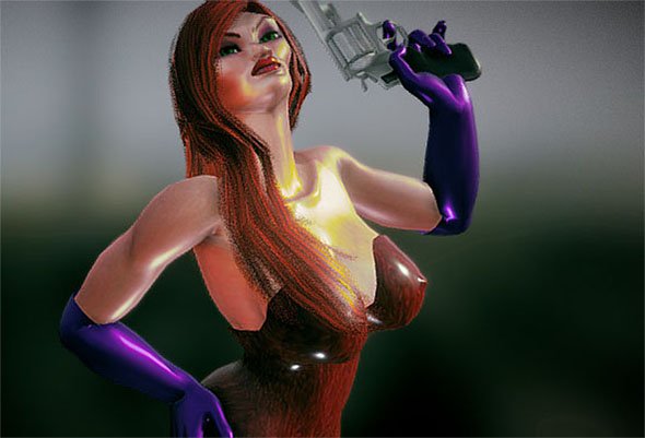 Sexy Lady Comes with Rig For LightWave 3d 3D Model