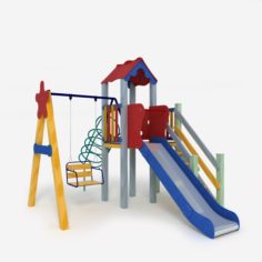 Outdoor game playground complex for childrens 3D Model