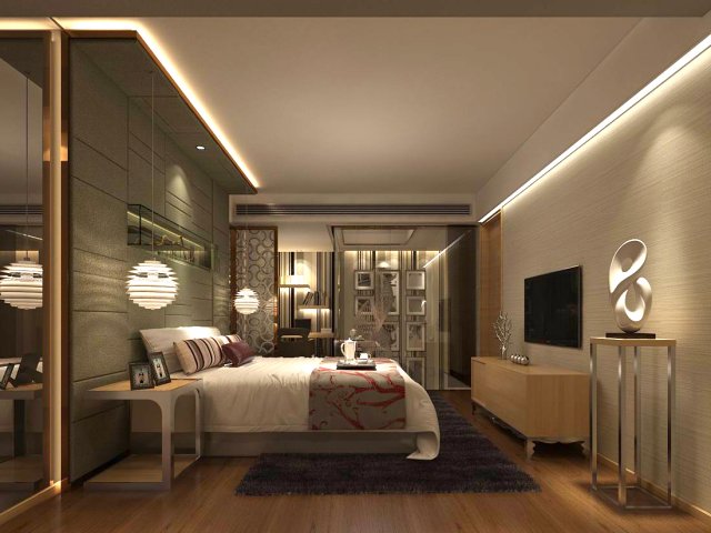 Beautifully stylish and luxurious bedrooms 73 3D Model