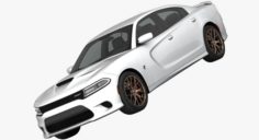 Dodge Charger SRT Hellcat 2015 detailed interior 3D Model