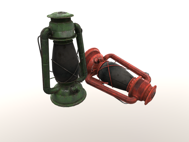 Oil Lamp 3D Model