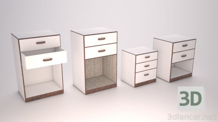 3D-Model 
bedside tables