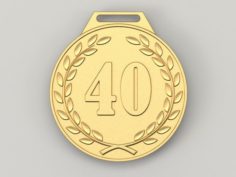 40 years anniversary medal 3D Model