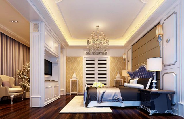 Luxury stylish interior master Bedroom – 49 3D Model