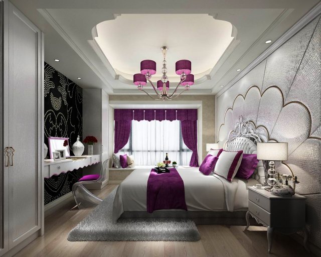 Beautifully stylish and luxurious bedrooms 04 3D Model