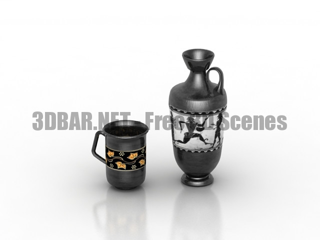 Vase and cup 3D Collection