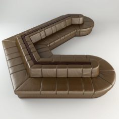 Modular sofa for cafes and restaurants 3D Model