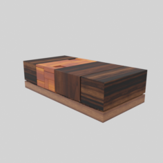 Walnut Coffee Table Modern 3D Model