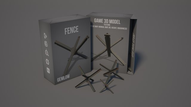 Barrier hedgehog 3D Model