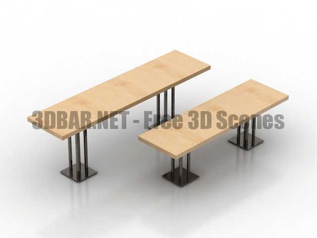 Formdecor Twin Peaks Bar Table Dining Table 3D Collection