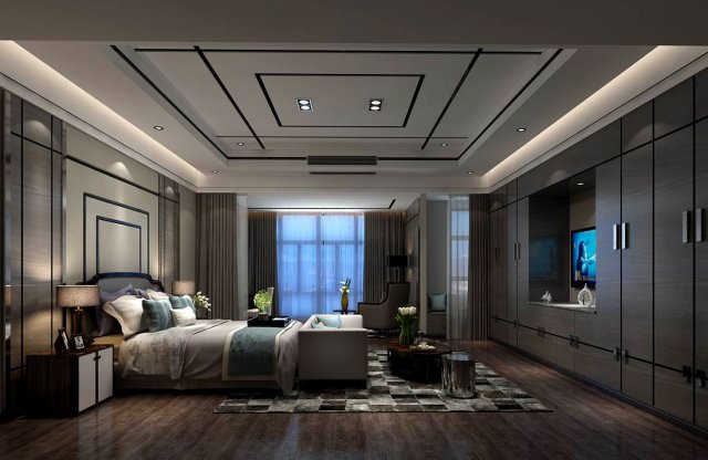 Bedroom – European style -9454 3D Model