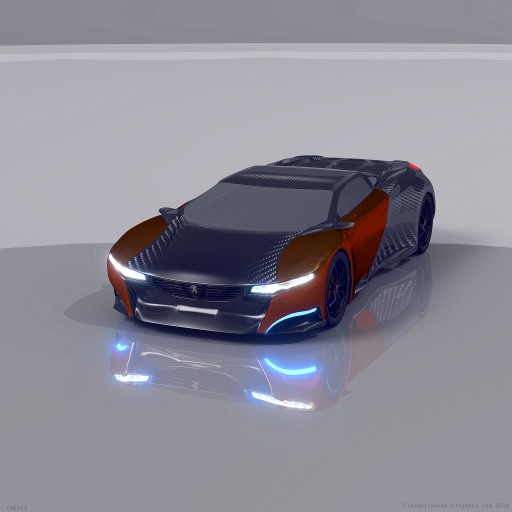 Peugeot Onyx						 Free 3D Model