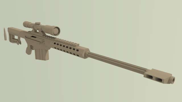 Barett m107 3D Model