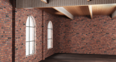Brick Wall House Interior 3D Model