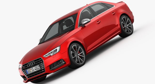 Audi S4 2016 detailed interior 3D Model