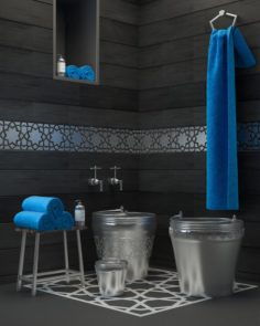 Bathroom Hammam Elements 3D Model
