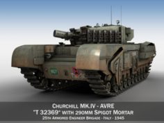 Churchill MK IV AVRE – T32369 3D Model