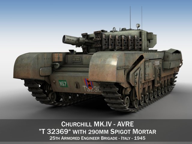 Churchill MK IV AVRE – T32369 3D Model