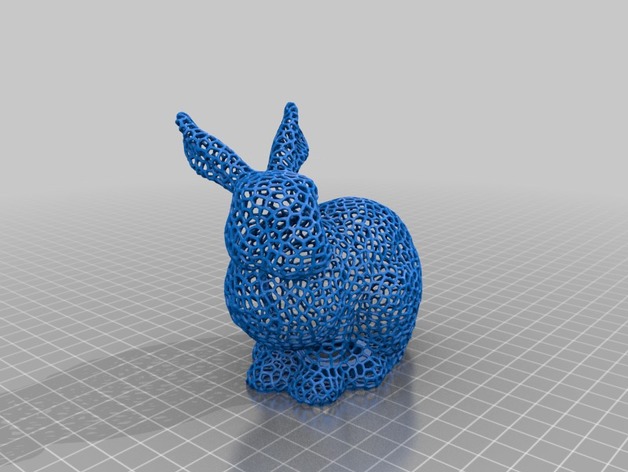Voronoi Easter bunny fixed with opening 3D Print Model