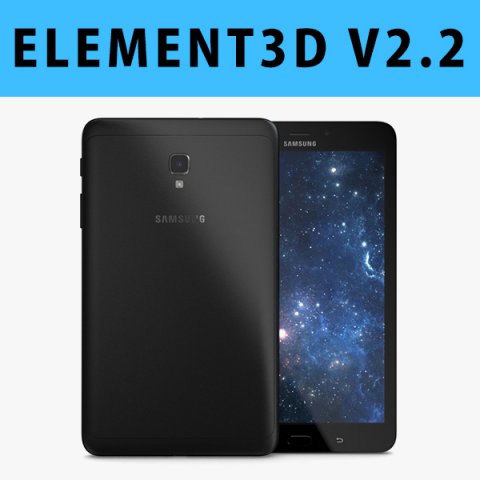 E3D – Samsung Galaxy tab A 80 2017 Black 3D 3D Model
