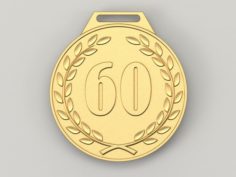 60 years anniversary medal 3D Model