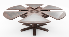 Dining Table With Leaves 3D Model