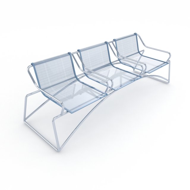 Metal seats 3D Model