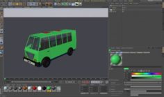 Bus LowPoly 3D Model