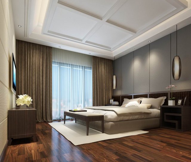 Luxury stylish interior master Bedroom – 93 3D Model