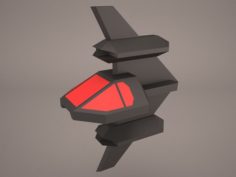 SciFi Fighter 3D Model
