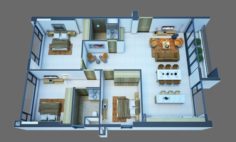 Apartment Interior high view 3D Model