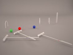 Croquet Set 3D Model