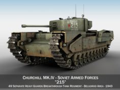 Churchill MKIV – 215 – Soviet Army 3D Model