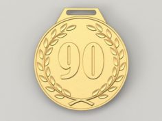 90 years anniversary medal 3D Model