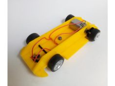 Scalextric chassis with transverse motor rear wheel drive 3D Print Model