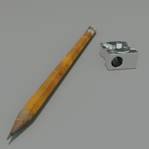 pen and pecilsharpener						 Free 3D Model