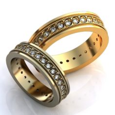 Wedding rings-SET 9 3D Model