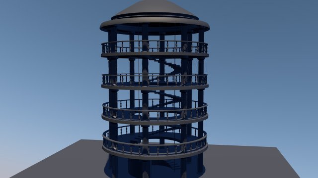Antique Tower 3D Model