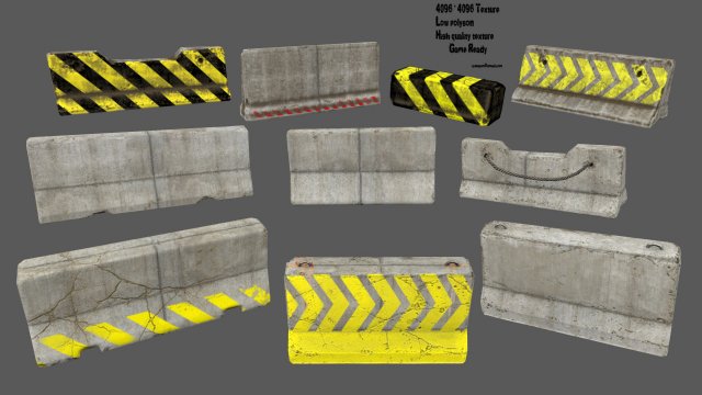 Barrier set 4 3D Model