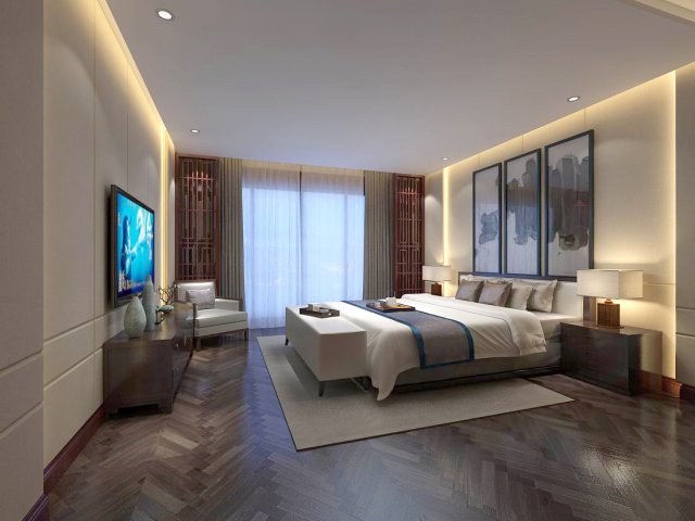 Bedroom – Chinese style -9427 3D Model