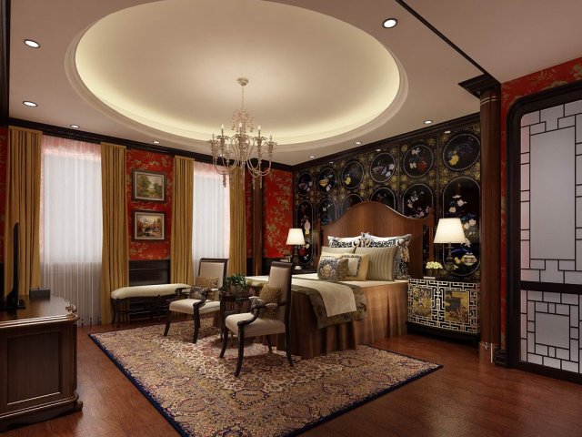 Bedroom – European style-9419 3D Model