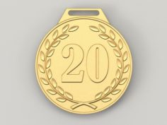 20 years anniversary medal 3D Model