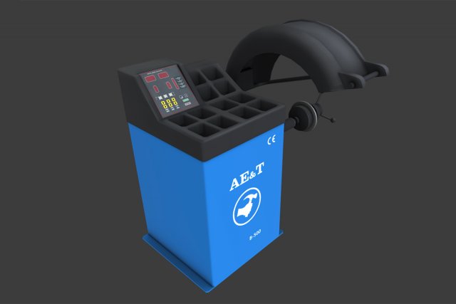 Tire Balancing Machine 3D Model