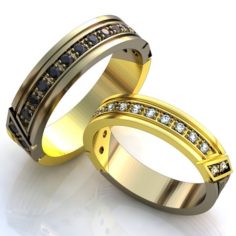 Wedding rings-SET 11 3D Model